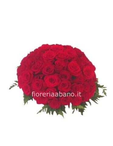 Centrotavola con rose rosse