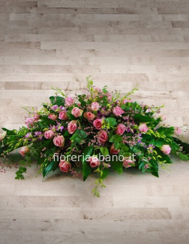 cuscino funebre con rose